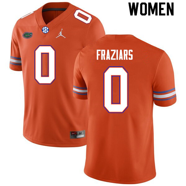 Women #0 Ja'Quavion Fraziars Florida Gators College Football Jerseys Sale-Orange